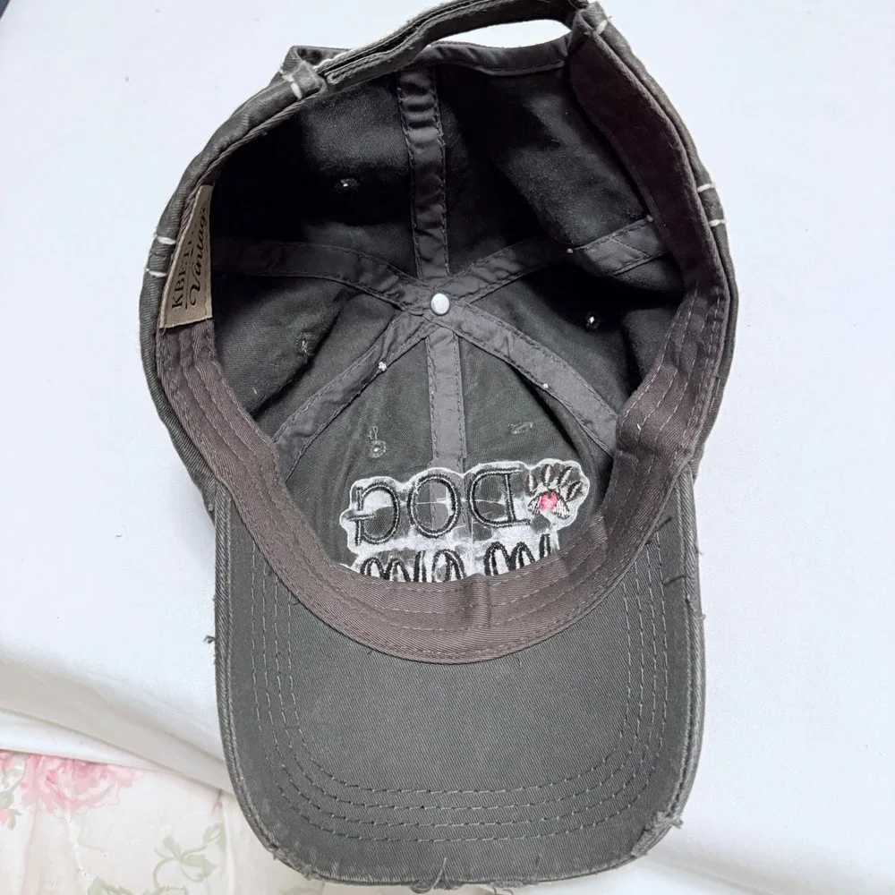 KBETHOS Dog Mom Baseball Cap‎ Women OS Gray Good Distressed Frayed Patch Hat
